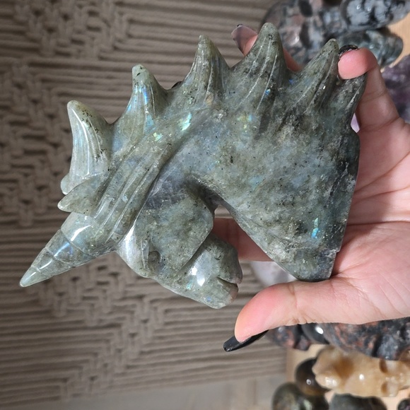 Labradorite Unicorn (pink sunset Labradorite) - Picture 3 of 3